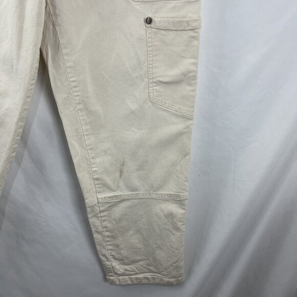Anthropologie Maeve Cream-Coloured Utility Pants Womens Size 27 Cotton Casual - Picture 4 of 16